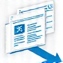 Icona di frecce che si muovono tra documenti, che indica il diritto alla portabilità dei dati